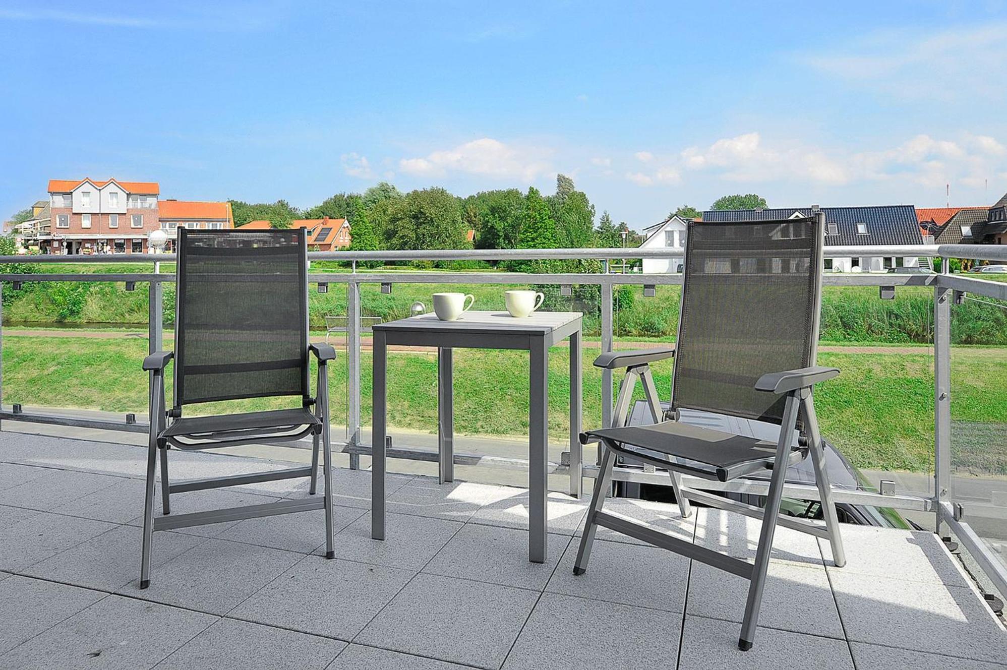 Besondere Aussicht - Ferienwohnung Deichblick Bensersiel Esterno foto
